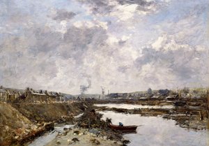 Fecamp, az Arriere-kikötő az építkezésben, 1883 alkotó: Eugene Louis Boudin