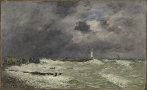 Viharos szél a Frascati, Le Havre előtt alkotó: Eugene Louis Boudin
