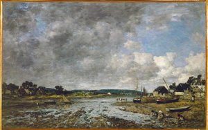 Normann mosónők a parton alkotó: Eugene Louis Boudin