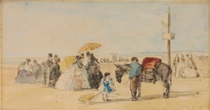 A tengerparton, 1866 alkotó: Eugene Louis Boudin