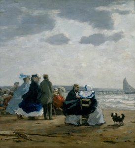 A tengerparton, Dieppe, 1864. alkotó: Eugene Louis Boudin
