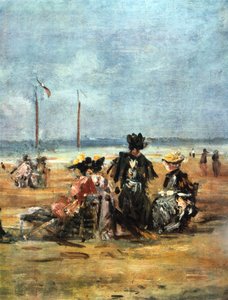 A tengerparton, részlet, 1880 alkotó: Eugene Louis Boudin