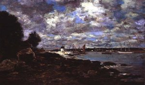 Plougastel-Daoulas (olaj, vászon) alkotó: Eugene Louis Boudin