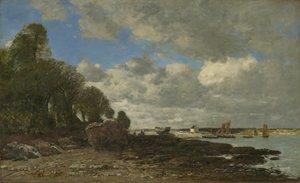 Plougastel, a kompátkelő, 1873 alkotó: Eugene Louis Boudin