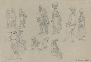 Tartományi alakok, 19. század vége. alkotó: Eugene Louis Boudin