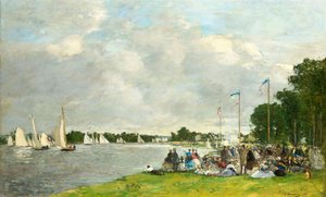 Regatta Argenteuilban, 1866. alkotó: Eugene Louis Boudin
