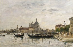 Santa Maria della Salute és a Dogana, Velence alkotó: Eugene Louis Boudin