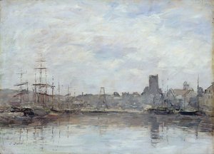 Szeptemberi reggel: Fecamp kikötője alkotó: Eugene Louis Boudin