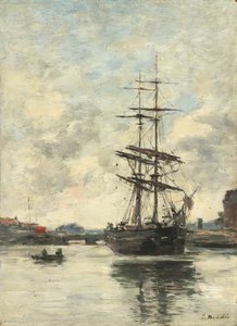 Hajó a Touques-on, c. 18881895. alkotó: Eugene Louis Boudin