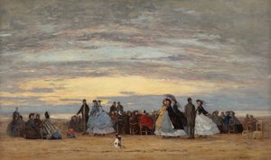 A villerville-i tengerpart, 1864. alkotó: Eugene Louis Boudin