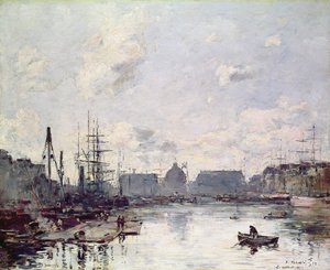Kereskedelmi kikötő, Le Havre, 1892 alkotó: Eugene Louis Boudin