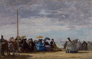 A tengerpart, 1864 alkotó: Eugene Louis Boudin