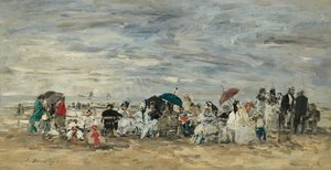 Trouville, Strandjelenet alkotó: Eugene Louis Boudin
