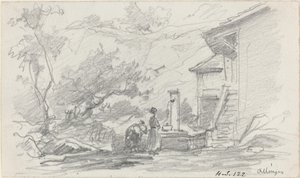 Nők a kútnál, Allinges, 19. század vége. alkotó: Eugene Louis Boudin