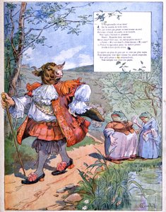 A béka, aki olyan nagyra vágyott, mint az ökör, c. 1900 (metszet) alkotó: Eugene Louis Gillot