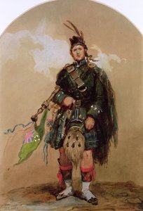 A 79. hegyvidékiek csövese a Chobham-táborban 1853-ban