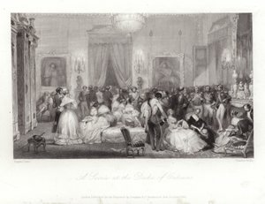 Egy estély az Orleans hercegében alkotó: Eugene Louis Lami