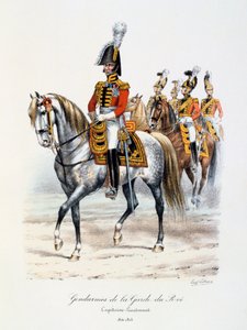 A királyi őrség csendőrei, százados főhadnagy, 1814-15