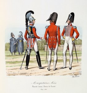 Fekete testőrök, teljes ruha és céges ruha, 1814-15