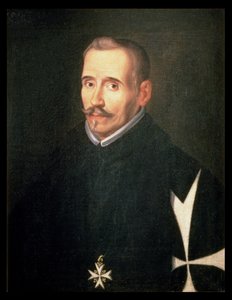 506 131-0795275/1 Lope Felix de Vega Carpio (1562-1635) portréja 1630 körül (olaj, vászon) alkotó: Eugenio (attr. to) Caxes