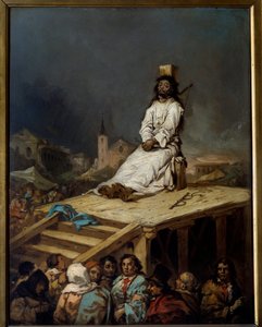 Inkvizíció: „” a mar”” Eugenio Lucas y Velasquez (1817-1870) festménye 19. század V. 0,53x0,41 m Lille, Musee des Beaux Arts