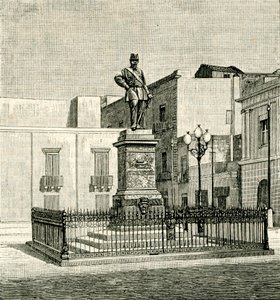 Vittorio Emanuele II (1820-1878) emlékműve, Eugenio Maccagnani (1852-1930), Lecce, Puglia, Olaszország alkotó: Eugenio Maccagnani