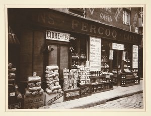 Üzlet előlapja alkotó: Eugène Atget