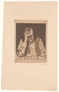 olvasó ember alkotó: Eugène Bejot (signed by artist)