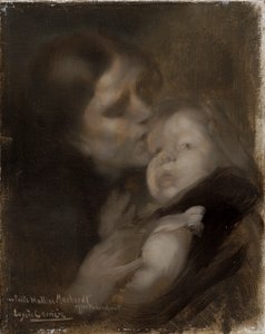 „Anya és gyermeke”, 1890 alkotó: Eugène Carrière