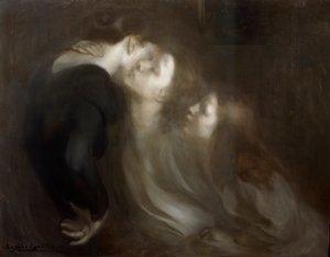 Az anyai csók, 1890-es évek vége. alkotó: Eugène Carrière