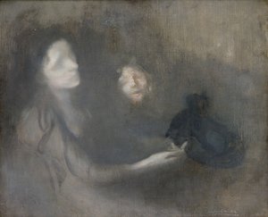 Nő kalappal alkotó: Eugène Carrière