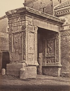 Az argentari íve a San Giorgio al Velabro templommal szemben, 1848-52.