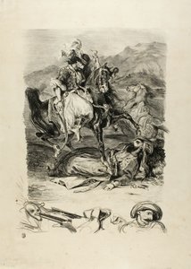 Harc Giaour és a pasa között alkotó: Eugène Delacroix