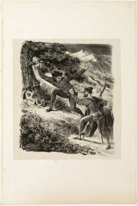 Faust és Mefisztó a Harz-hegységben alkotó: Eugène Delacroix
