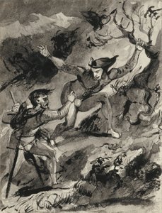 Faust és Mefisztó a Blocksbergen alkotó: Ferdinand Victor Eugene Delacroix