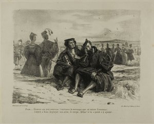 Faust és Wagner, a Faustból alkotó: Eugène Delacroix