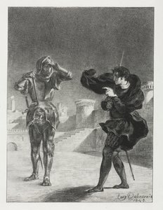 Hamlet: A fantom a teraszon alkotó: Eugène Delacroix