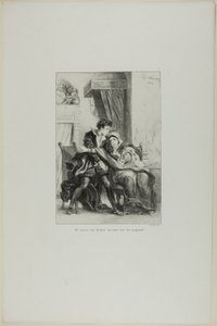Hamlet és a királynő, 10. tábla a Hamletből alkotó: Eugène Delacroix