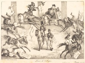 Boltív lecke (trükklovaglás) alkotó: Eugène Delacroix