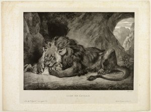 Az Atlasz-hegység oroszlánja alkotó: Eugène Delacroix