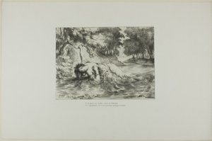 Ophelia halála, 13. tábla a Hamletből alkotó: Eugène Delacroix