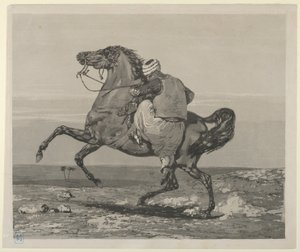 Török lovára ül, 1824., 1824. alkotó: Eugène Delacroix
