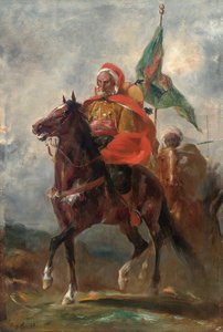 Egy orientalista törzsfőnök lóháton, 1863 alkotó: Eugène Fromentin