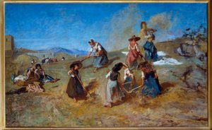 Szüreti festmény: Eugene Fromentin (1820-1876) 1875 V. 0,78x1,2 m Rouen, Musee des Beaux Arts alkotó: Eugène Fromentin