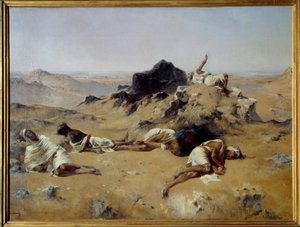  Wüste. Verdurstende Männer. 1869. Eugène Fromentin (1820-1876), Musée d