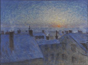 Napkelte a stockholmi háztetők felett, 1903