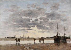 Berck: a hajók visszatérése alkotó: Eugene Louis Boudin