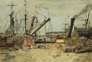 A vontatóhajók alkotó: Eugene Louis Boudin