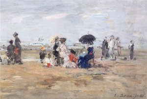 Trouville, Strandjelenet alkotó: Eugene Louis Boudin