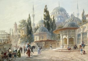 A Sehzade mecset Konstantinápolyban alkotó: Eugène Napoleon Flandin